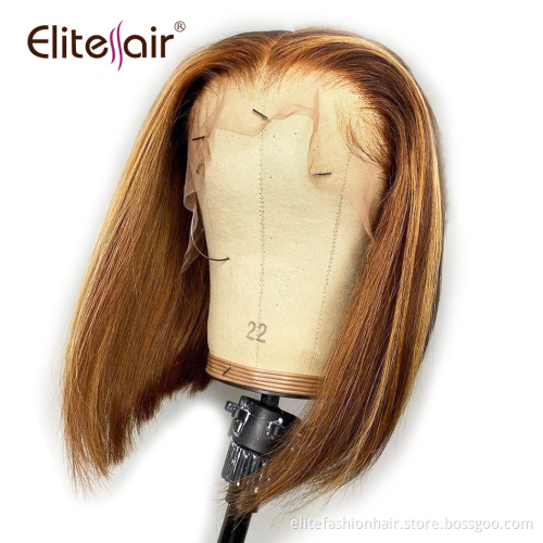Lace Human Hair Wig,8-14inch Mink Brazilian Hair Wig,13x4 Closure Short Bob Transparent Hd Wigs For Black Women